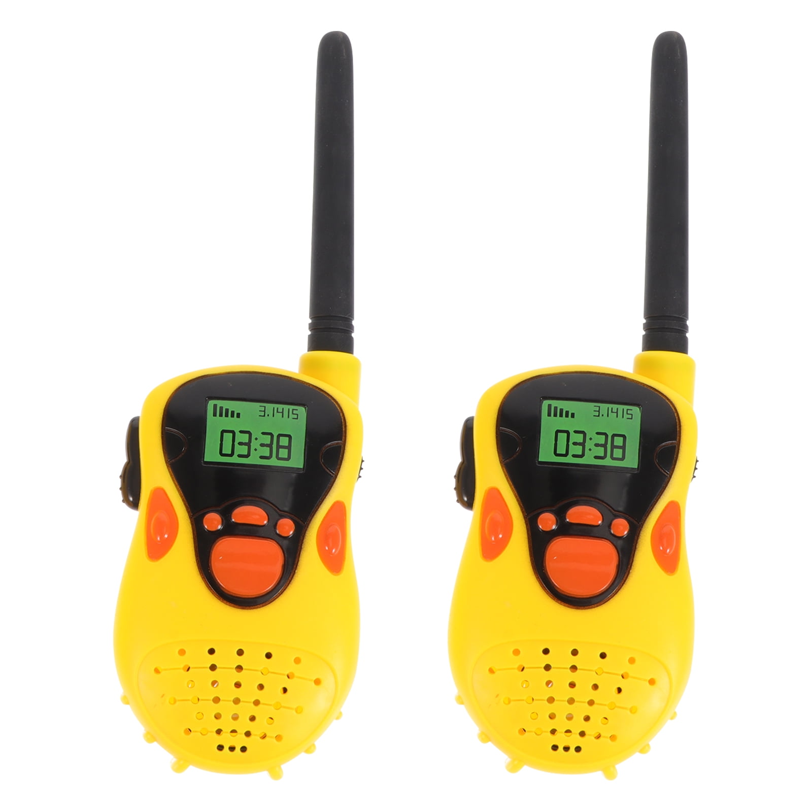  2Pcs Black 10 Meter Walkie Talkies Simple Intercom Mini  Interphone for Parent Child Game : Toys & Games