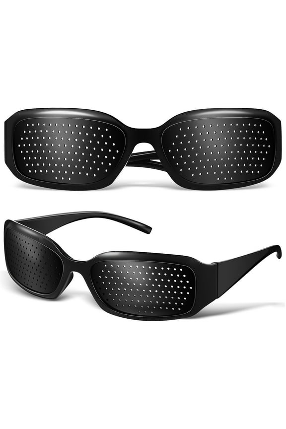 EKIDAZB 2Pcs Pinhole Eyeglasses Vision Improvement Eyeglasses Full Frame Protection Glasses