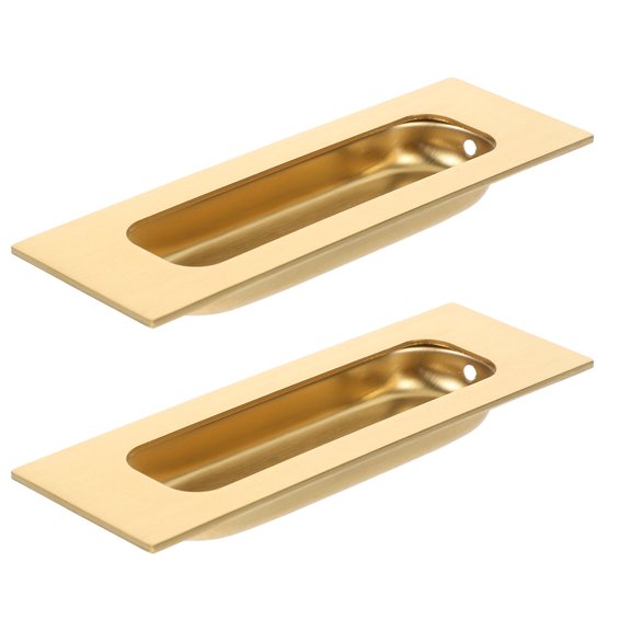 Hemoton 2 Pieces Recessed Cabinet Handles, Embedded Door Pulls Replacement for Kitchen Cabinets and Furniture