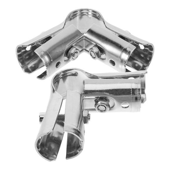 Masteelf 2-Pack Greenhouse Tube Connector Pipe Adapter Steel Clamp for Garden Greenhouse Frame Support