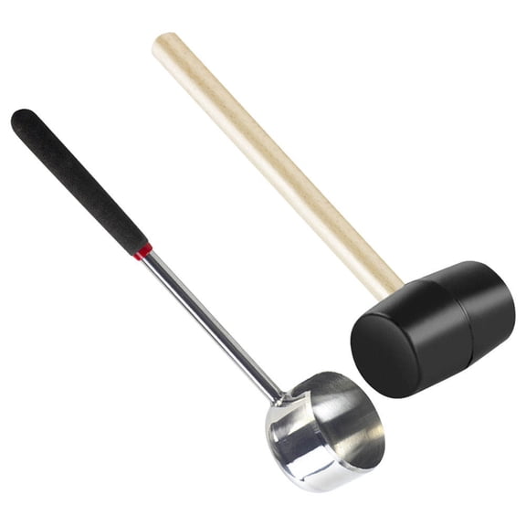 Phenofice Round Hole Design Coconut Opener Tool 2Pcs 10.22X2.36X1.97in
