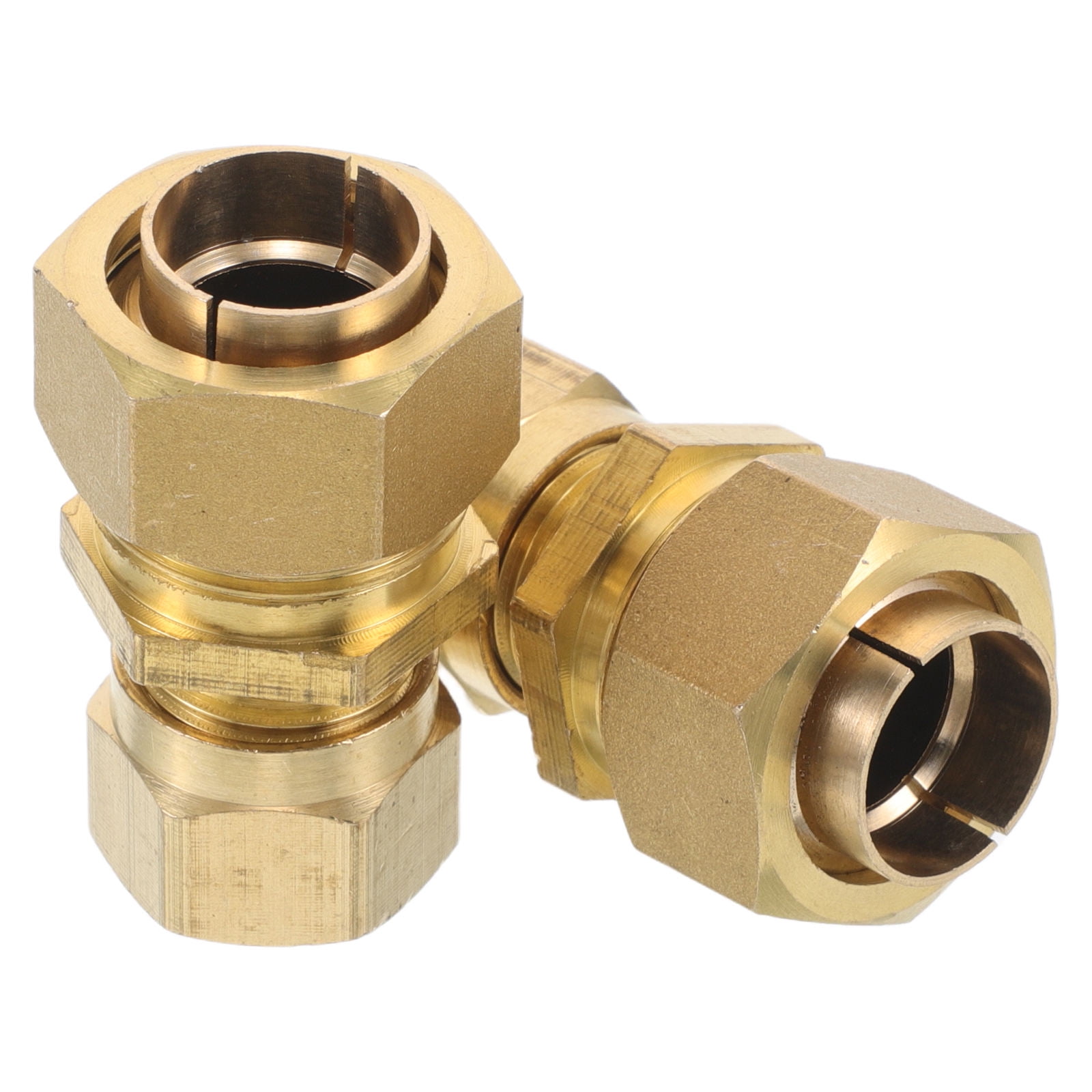 Hemoton 2pcs 1/2 inch Versatile Tube Coupling Adapter Brass Pipe ...