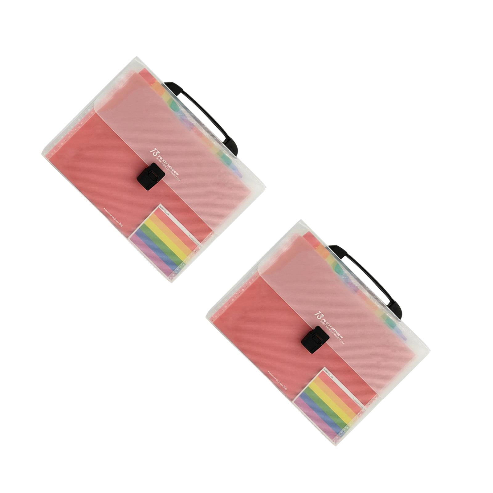 Hemoton 2pcs 13 Pockets A4 Expanding Accordion File Folder Buckle ...