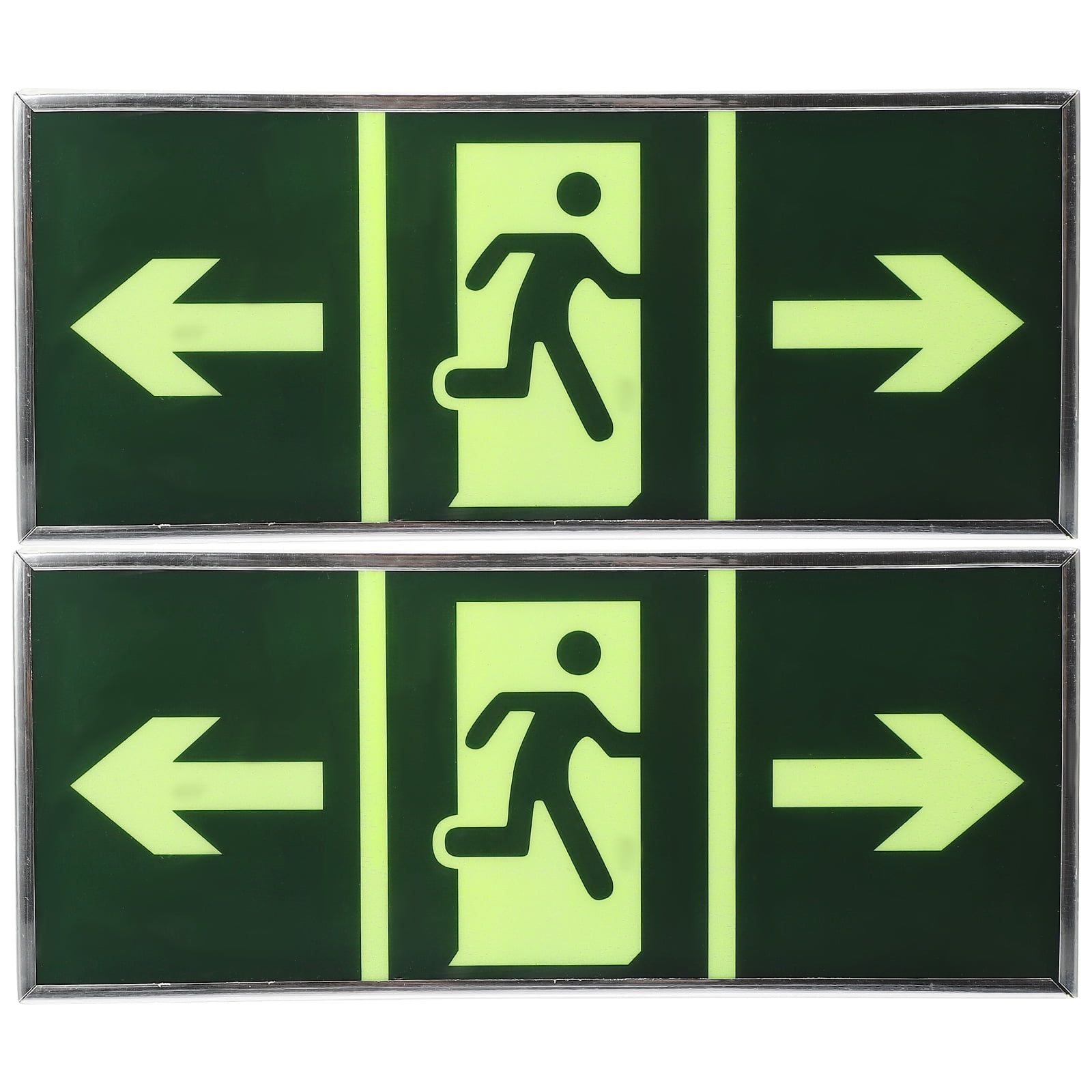 Hemoton 2pcs Acrylic Emergency Exit Sign Luminous Exit Sign Indicator