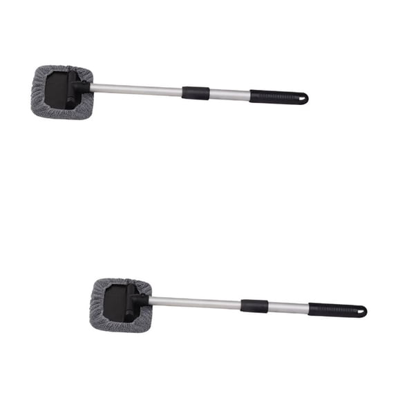 RENACLIPY Window Glass Mop with Retractable Aluminum Handle, 180° Rotating for Effortless Roof and Window Cleaning, 2-Pack
