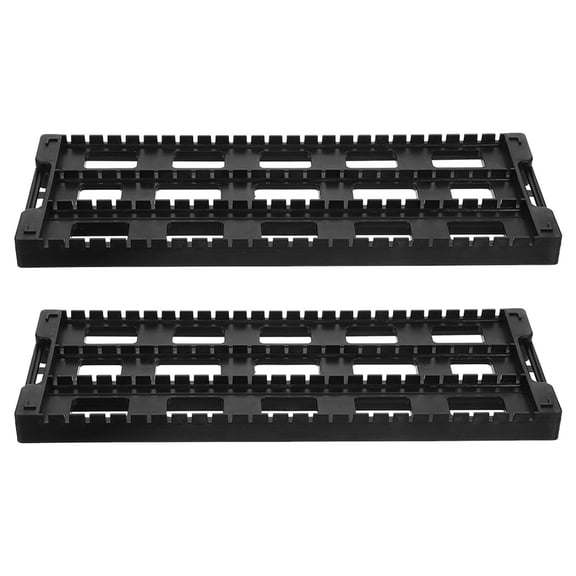 Hemoton 2pcs Anti-static Bar Bracket Circuit Board Drying Rack 25-slot Circuit Board Rack Stand