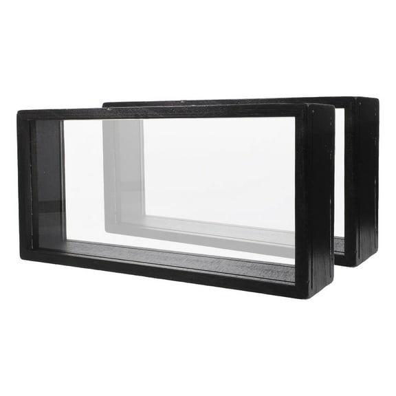 Hemoton 2pcs Artistic Acrylic Shadow Box For Pressed Flowers Display Case For Plant And Flower Specimens Elegant Wooden Frame For Dried Floral Arrangements Clear Display Frame