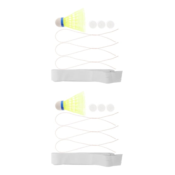 Hemoton 2-Pack Badminton Rebound Trainer with Elastic Strings for Practice and Training, Perfect Sport Equipment for Beginners and Kids
