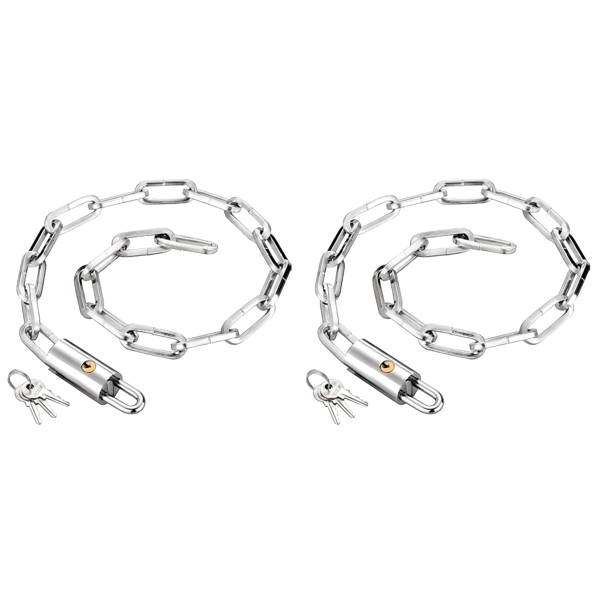 Hemoton 2pcs Bike Lock Motorbike Safety Chain Lock Cut Proof Chain Lock Cycling Outdoor Lock Accessory