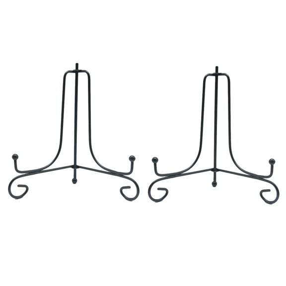RENACLIPY 2-Pack Black Display Stands Easels for Plates, Dishes, and Home Decor Accents