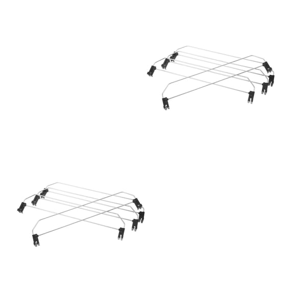 Hemoton 2pcs Commodity Board Classification Baffle 4pcs Double-Layer Iron Commodity Divider Store Goods Shelf Divider Supermarket Organization Storage Rack Dividers 30-31cm