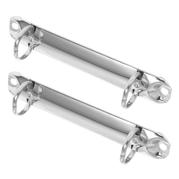 Hemoton 2pcs DIY Metal Binder Clips Iron Loose-Leaf Ring Binder Clamp Binding Clip 2-Ring Design Metal Loose Binder Clamps Replacement