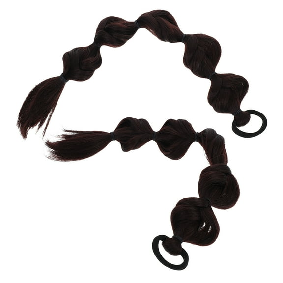 RENACLIPY Braided Ponytail Realistic Appearance Versatile Use Brown 2Pcs