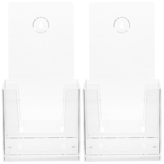 Hemoton 2pcs Desktop File Holder File Paper Display Rack Double-deck Wall Hanging File Rack
