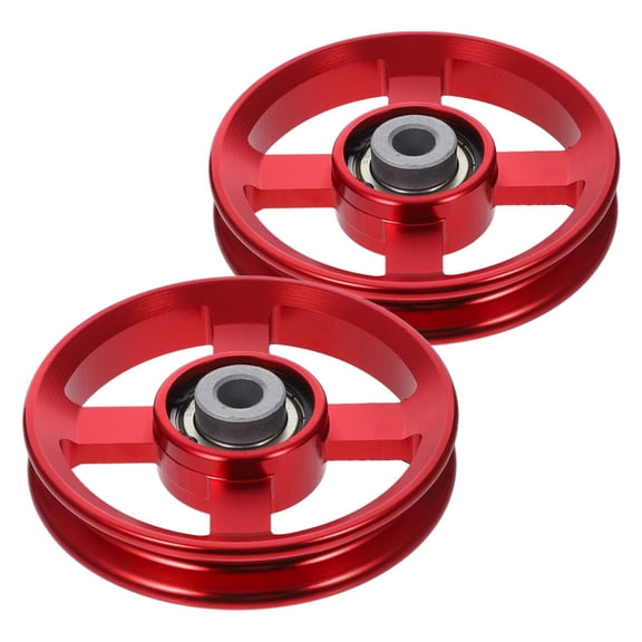 Hemoton 2-Pack Fitness Pulley Replacement Wheels for Gym Equipment, Aluminum Cable Pulley System Accessories for Weight Machines