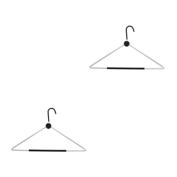 Hemoton 2-Pack Portable Foldable Travel Clothes Hangers, Lightweight Folding Hanger for Outdoor Trips and Travel Convenience