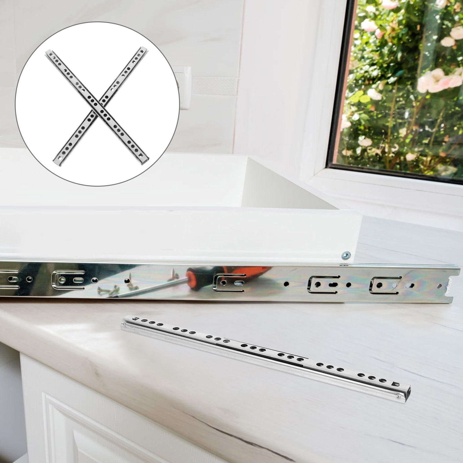 Drawer Slide 14 Inch s 4 Pairs (8pcs) Soft Self Close Full Extension ...