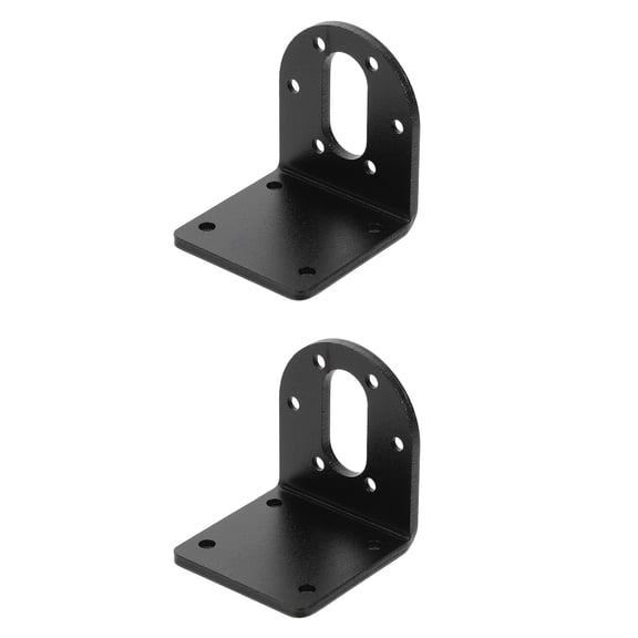 SOPOTUTU Motor Mounting Bracket Black Aluminum for Small Gear Motor 2Pcs