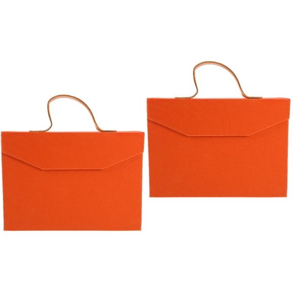 Hemoton 2pcs Gift Box Gift Packing Case Birthday Gift Wrapping Box Portable Handle Gift Box
