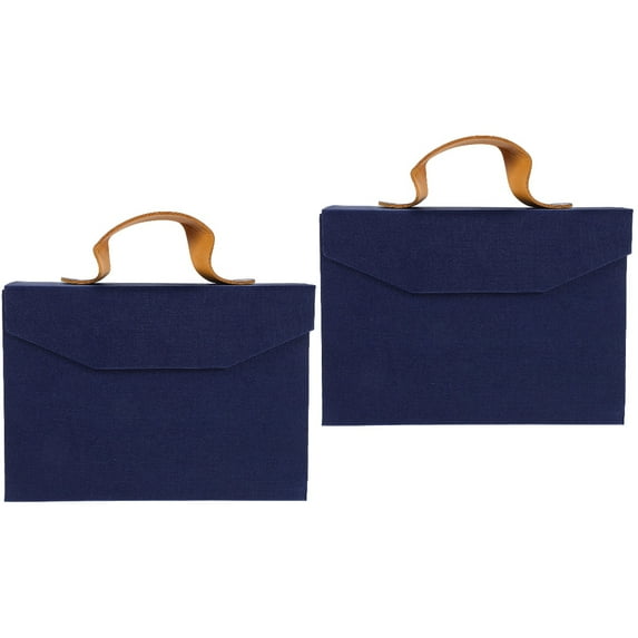 RENACLIPY Set of 2 Sturdy Decorative Storage Boxes with Handles for Easy Transport and Organization