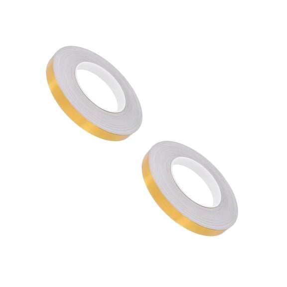 Hemoton 2pcs Gold Border Stickers For Scrapbooking And Wall Decor Stickers Peel And Stick Tile For Bathroom And Kitchen Wardrobe Floor Tile Car