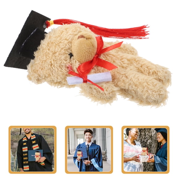 Hemoton Set of 2 Graduation Bear Plush Dolls Cute Doctor Bear Stuffed Animals Soft Toys Perfect Gift for Graduation Ceremonies and Celebrations