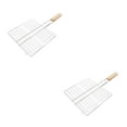 thumbnail image 1 of Hemoton 2pcs Grill Basket for Outdoor Grill, Stainless Steel Kabob Grilling Basket for Grilling Vegetables Meat Steak or Chicken, Outdoor Barbecue Grill Basket, 1 of 8