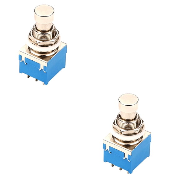 Hemoton 2pcs Guitar Switch 9-pin Guitar Effects Switch Pedal Foot Switch Metal Switch Guitar Part