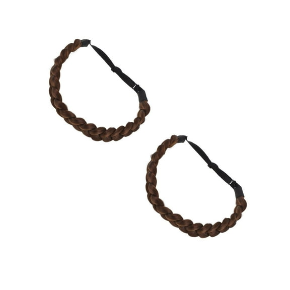 Hemoton 2pcs Hairpin Headband For Women Hair Band Hair Braid For Women Braided Headband Hair Braid Headband Adjustable Braided Hair Band For Women