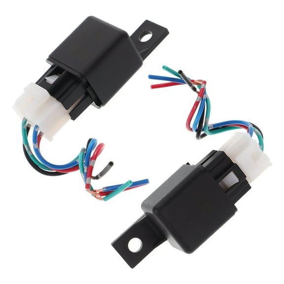 Hemoton 2pcs Heavy Duty 4-Pin Relay Plug 24v 40a Car Air Conditioning Relay Ac Starting Relay Replacement Car Relay For Car Automotive Vehicle Accessories