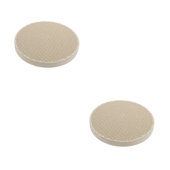 Hemoton 2pcs Honeycomb Ceramic Welding Plate Jewelry Soldering Block Heat Insulation Board For Melting Welded Parts Jewelry Making Round
