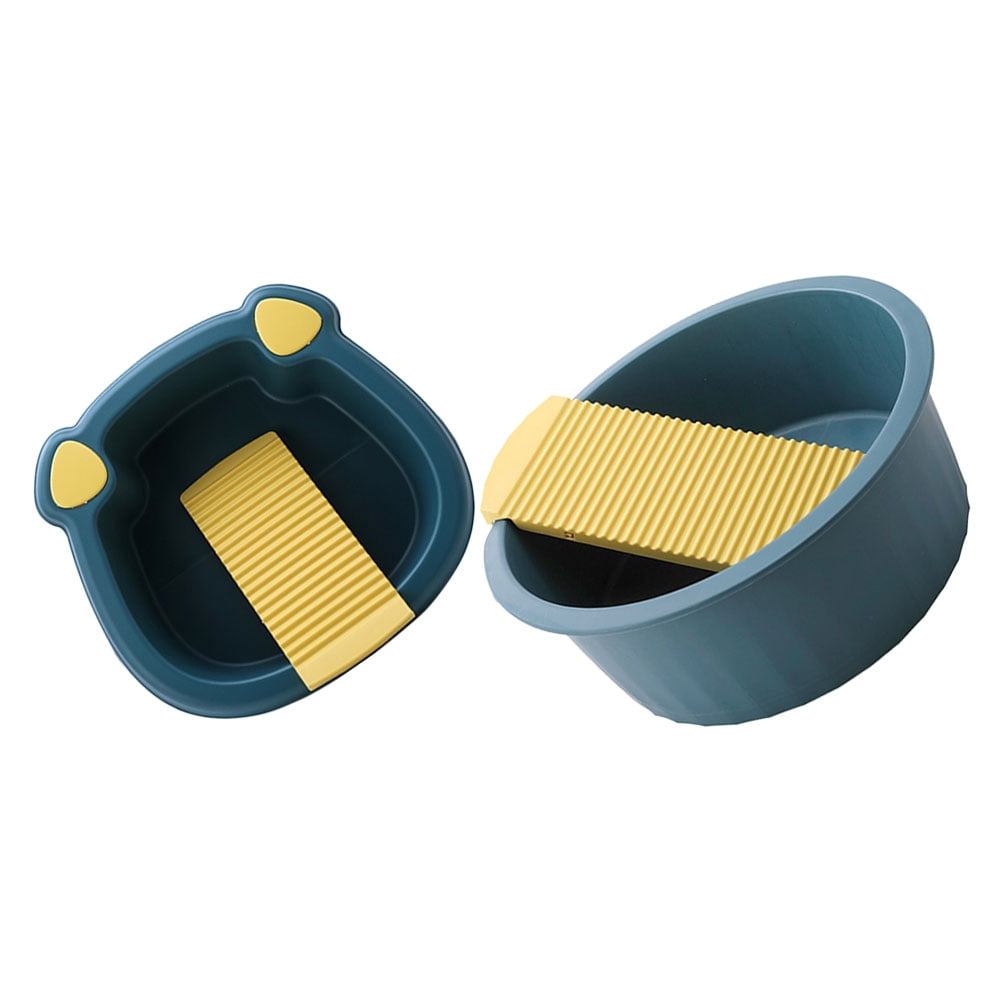 Hemoton 2pcs Household Washboard Basin For Hand Washing Plastic Clothes ...
