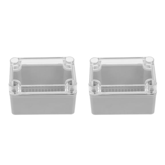 Hemoton 2pcs Junction Box Transparent Cover Waterproof Abs Enclosure Project Case With Screws Open Splice Junction Box With Clear Lid For Electronics