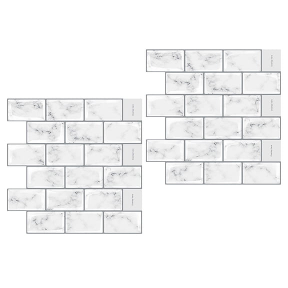 Hemoton 2pcs Kitchen Tiles Indoor Tiles Peel and Stick Tile Stickers for Bathroom Bedroom Backsplash