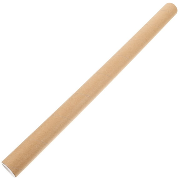 Hemoton 2pcs Kraft Poster Tubes with Caps Reinforced Cardboard Cylinder Tubes Poster Roll Storage Mailing Containers for Schools Offices Craft Projects