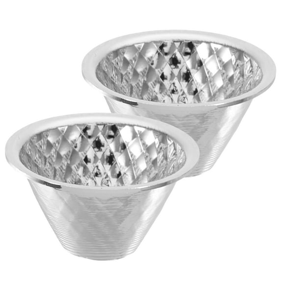 Hemoton 2pcs Led Light Lamp Reflector Cup Flashlight Flashlight Reflector Accessory For Led Beads Chip Lamp Bulb Indoor Outdoor Use Focused Beam Hiking Camping