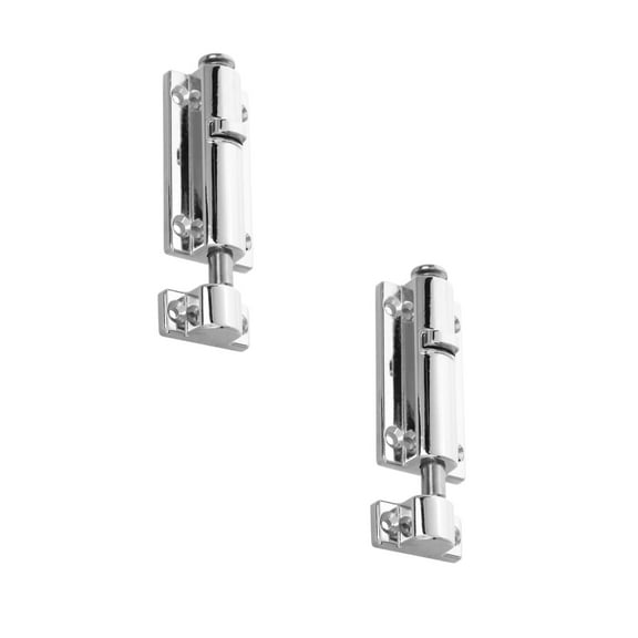 HEMOTON Hemoton 2pcs Sliding Lock Deadbolt Electronic Door Lock Safety Latch for Doors with Zinc Alloy Spring Bolt