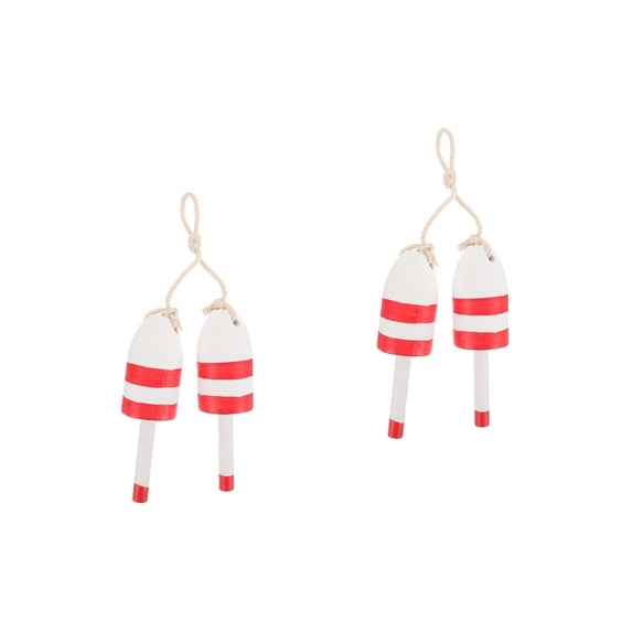 Hemoton 2pcs Mediterranean Wood Wall Float Nautical Wooden Hanging Float Nautical Vintage Hanging Float