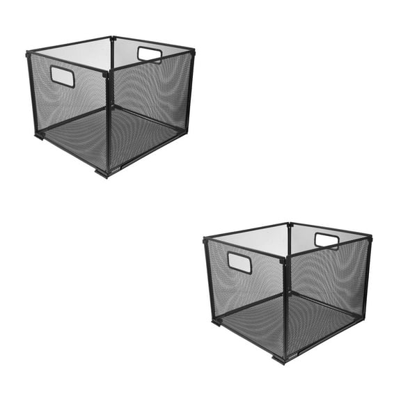 COOPHYA Black Mesh Desk File Organizer Set, 2 Pieces for Office and Home Organization, and Stylish Storage Solution