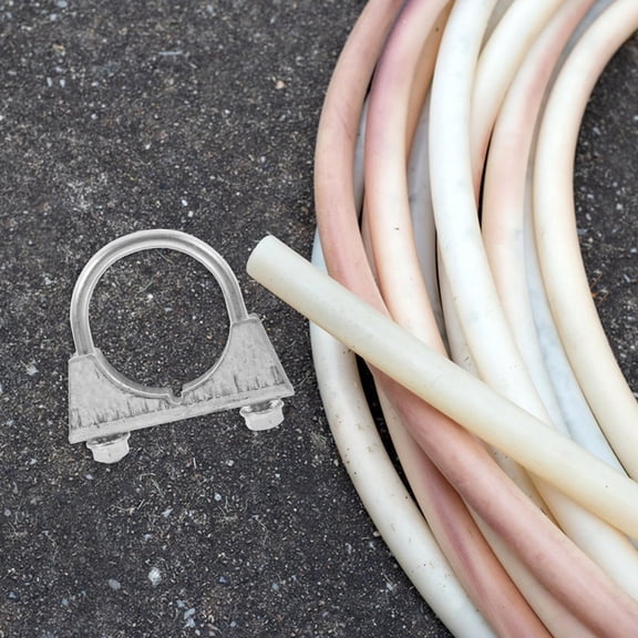 Hemoton 2pcs Metal Pipe Clamp U-Bolt Pipe Clamp Water Pipe Clamps For Farm Universal Stock Clamp Pipe Holder Stock Feed Pipe Clamp