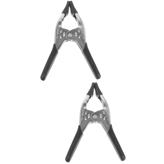 Hemoton 2pcs Metal Spring Clamp heavy Duty Spring Clip Woodworking Fixing Clamp Model Making Tool