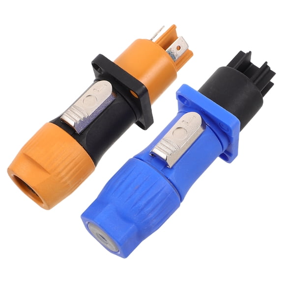 Hemoton 2pcs Outdoor Electrical Connector 3-Pin Aviation Plug Connector For Stage Lighting And Amplifiers Weatherproof Wire Connection Socket For Outdoor Events