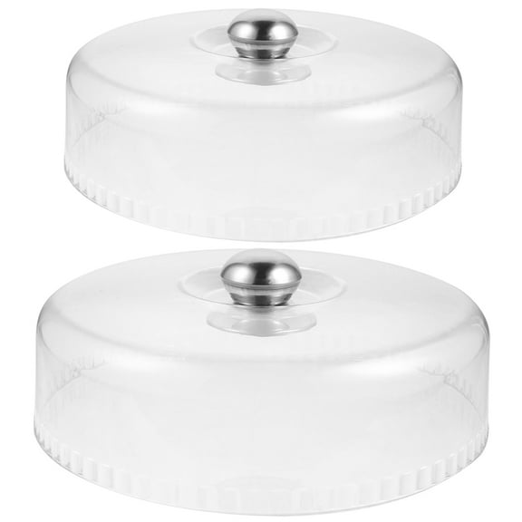 Hemoton 2pcs Party Clear Cake Dome Cover Decorative Cupcake Cover Dessert Cover Fruits Cover