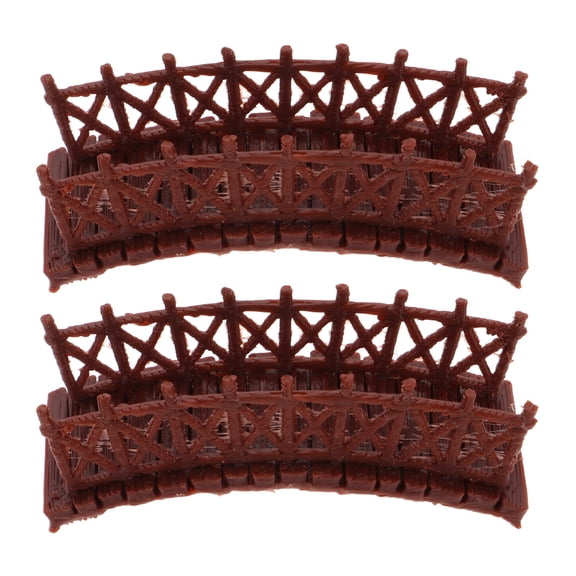 Hemoton 2pcs Plastic Arch Bridge Decor Miniature Vintage Bridge Statue Tiny Bridge Model Decor Garden Bridge