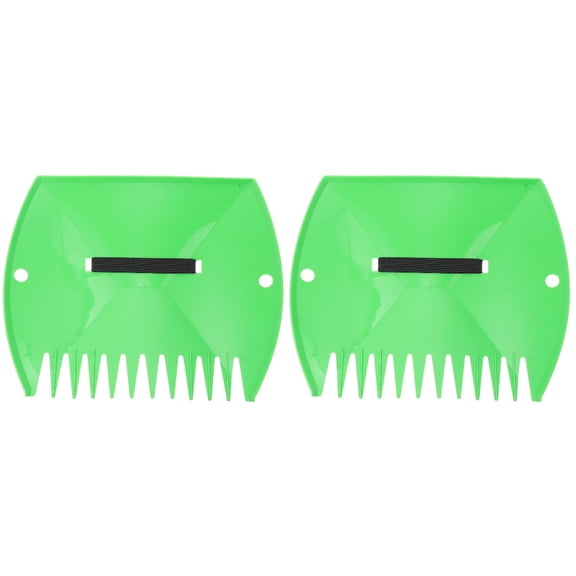 SOPOTUTU Garden Rake Practical Green Durable for Yard and Garden 2Pcs