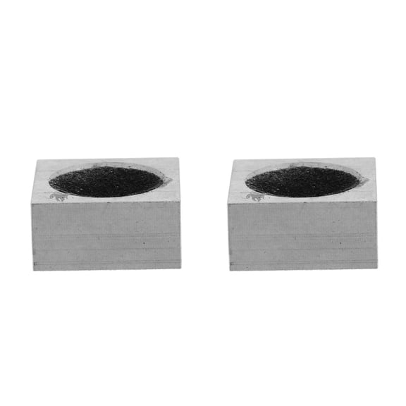 Hemoton 2pcs Pool Cue Tip Shaper Tool Billiard Cue Tip Repair Tool Aluminum Square Cue Head Grinder Metal Cue Tip Scuffer for Billiards Snooker