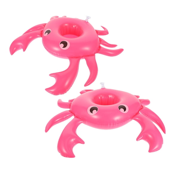 Hemoton 2pcs Pool Party Drink Holder Floating Cup Coaster Inflatable for Pool Use