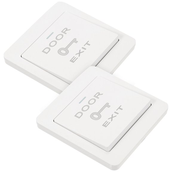 YOSADIER 2Pcs Push to Exit Button Wall Plate Cover White Durable Door Access Control