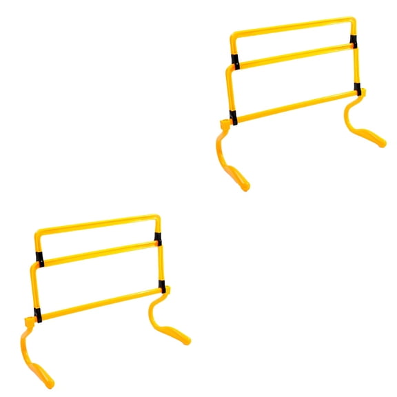 Hemoton 2pcs Removable Training Hurdles Agility Hurdles Training Fitness Soccer Football Training Equipment Exercise Barrier Field Obastacles for (Yellow)