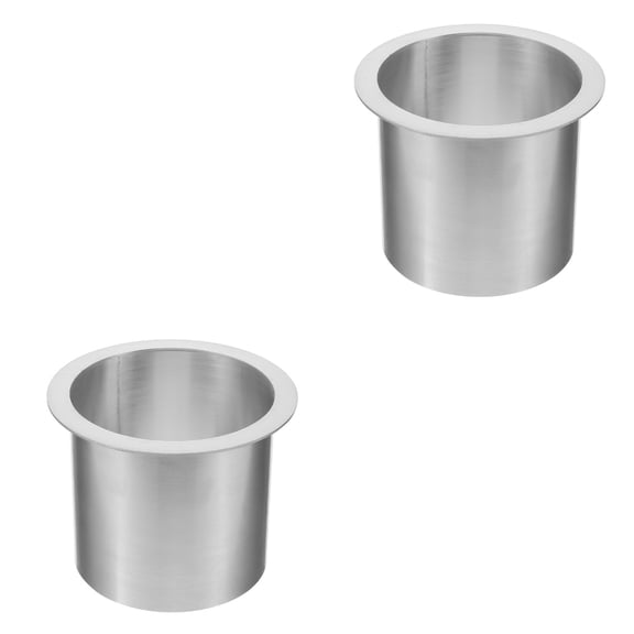 Hemoton 2pcs Round Drop-in Trash Chute Grommet Stainless Steel Trash Holder Kitchen Small Trash Chute